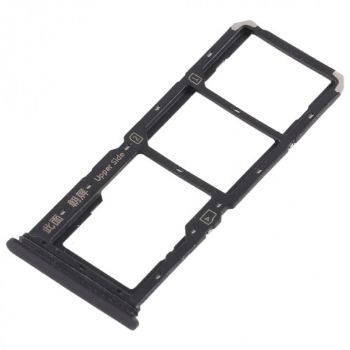 Pour Vivo Y83 2 x plateau de carte SIM + plateau de carte Micro SD (noir) SH446B318-05