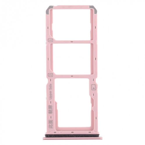 Pour Vivo Y83 2 x plateau de carte SIM + plateau de carte Micro SD (rouge) SH446R1724-05