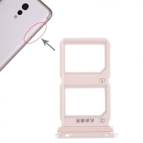 Pour Vivo Xplay6 2 x plateau de carte SIM (or) SH448J833-05