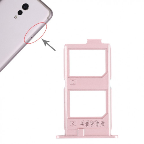 Pour Vivo Xplay6 2 x plateau de carte SIM (or rose) SH48RG1303-05