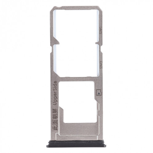 Pour Vivo Y53 2 x plateau de carte SIM + plateau de carte Micro SD (noir) SH450B962-05