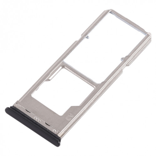 Pour Vivo Y53 2 x plateau de carte SIM + plateau de carte Micro SD (noir) SH450B962-05