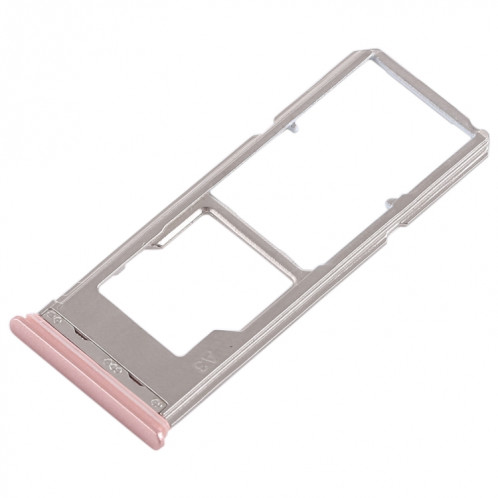 Pour Vivo Y53 2 x plateau de carte SIM + plateau de carte Micro SD (or rose) SH50RG601-05