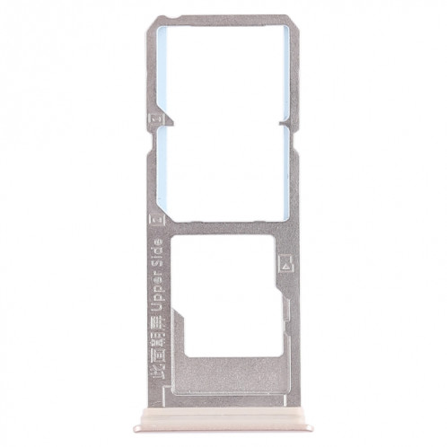 Pour Vivo Y79 2 x plateau de carte SIM + plateau de carte Micro SD (or) SH451J1340-05