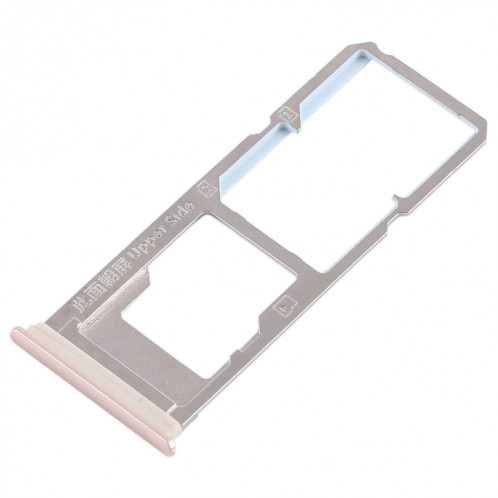 Pour Vivo Y79 2 x plateau de carte SIM + plateau de carte Micro SD (or) SH451J1340-05