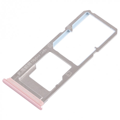 Pour Vivo Y79 2 x plateau de carte SIM + plateau de carte Micro SD (or rose) SH51RG1564-05