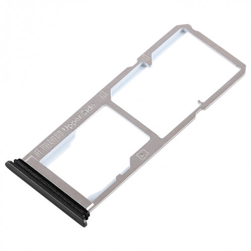 Pour Vivo Y75 2 x plateau de carte SIM + plateau de carte Micro SD (noir) SH454B562-05