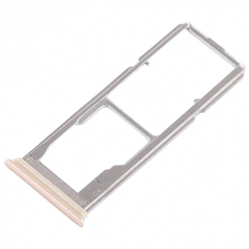 Pour Vivo Y75 2 x plateau de carte SIM + plateau de carte Micro SD (or) SH454J208-05