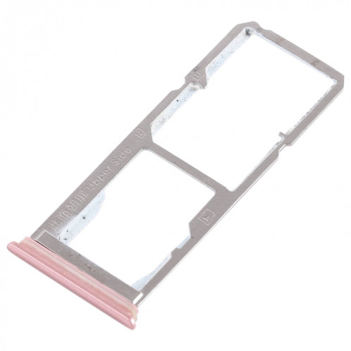 Pour Vivo Y75 2 x plateau de carte SIM + plateau de carte Micro SD (or rose) SH54RG847-05