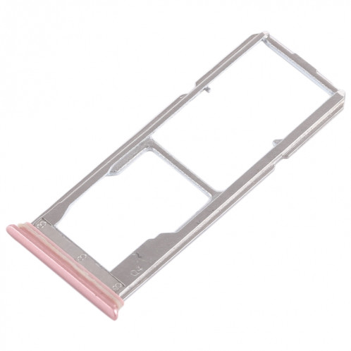 Pour Vivo Y75 2 x plateau de carte SIM + plateau de carte Micro SD (or rose) SH54RG847-05