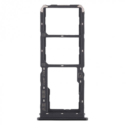 Pour Vivo Y97 2 x plateau de carte SIM + plateau de carte Micro SD (noir) SH455B1440-05