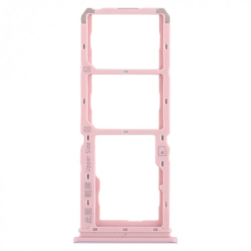 Pour Vivo Y97 2 x plateau de carte SIM + plateau de carte Micro SD (or rose) SH55RG107-05