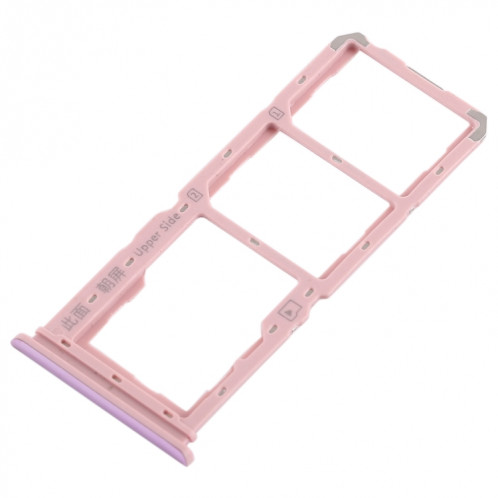 Pour Vivo Y97 2 x plateau de carte SIM + plateau de carte Micro SD (or rose) SH55RG107-05