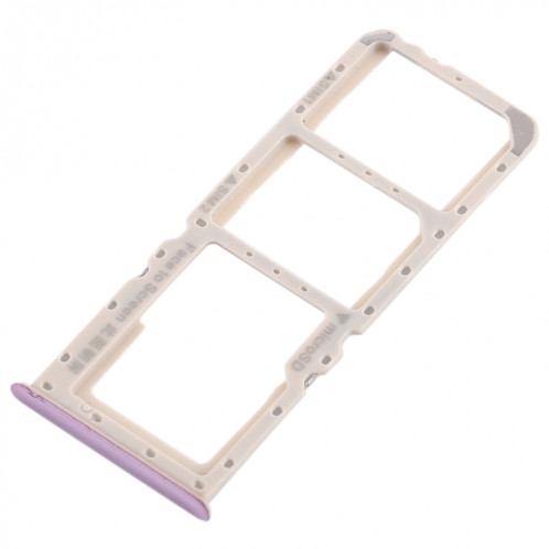 Pour OPPO A5 / A3s 2 x plateau de carte SIM + plateau de carte Micro SD (violet) SH456P1201-05