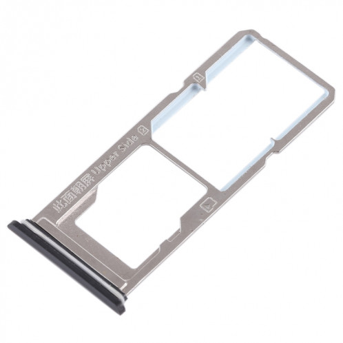 Pour Vivo Y85 / Z1 / Z1i / V9 Youth / V9 2 x plateau de carte SIM + plateau de carte Micro SD (noir) SH457B1101-05