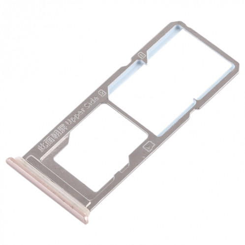 Pour Vivo Y85 / Z1 / Z1i / V9 Youth / V9 2 x plateau de carte SIM + plateau de carte Micro SD (or) SH457J1870-05