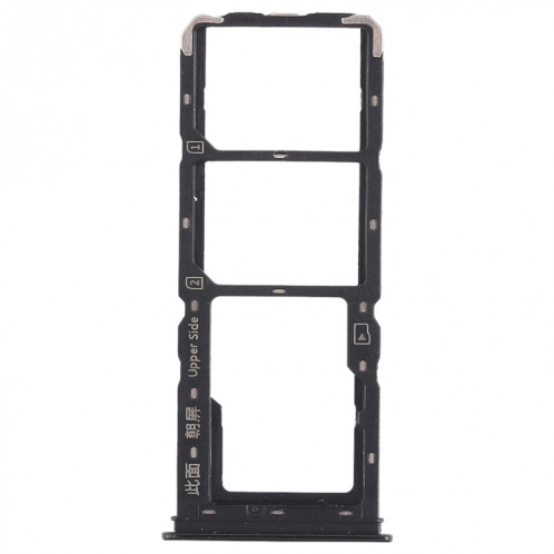 Pour Vivo Y93 2 x plateau de carte SIM + plateau de carte Micro SD (noir) SH458B480-05