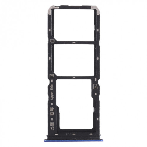 Pour Vivo Y93 2 x plateau de carte SIM + plateau de carte Micro SD (bleu) SH458L1318-05