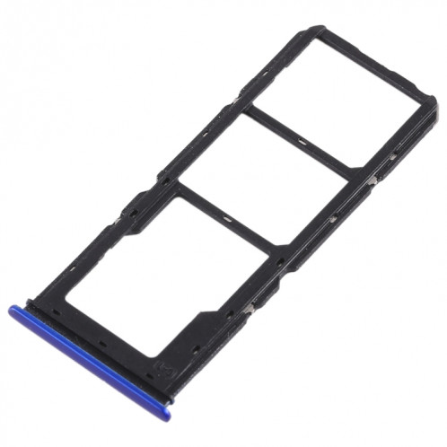 Pour Vivo Y93 2 x plateau de carte SIM + plateau de carte Micro SD (bleu) SH458L1318-05