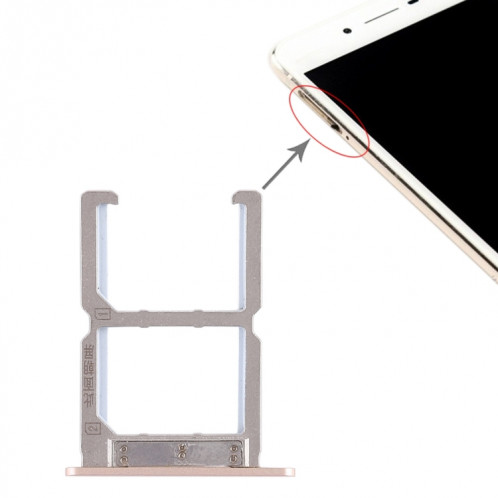 Pour Vivo X6S 2 x plateau de carte SIM (or) SH461J332-05