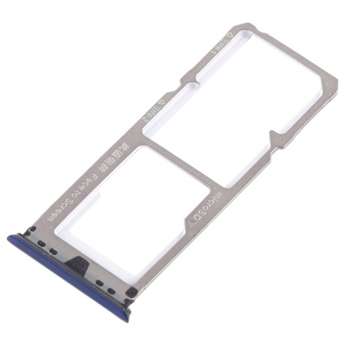 Pour OPPO A79 2 x plateau de carte SIM + plateau de carte Micro SD (bleu) SH462L1378-05
