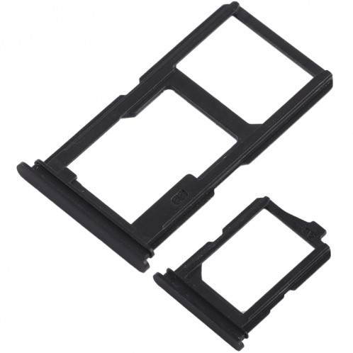 Pour Vivo Y66 2 x plateau de carte SIM + plateau de carte Micro SD (noir) SH466B1590-05
