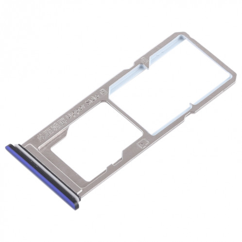 Pour Vivo Z1 2 x plateau de carte SIM + plateau de carte Micro SD (bleu) SH472L194-05