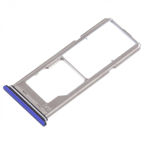 Pour Vivo Z1 2 x plateau de carte SIM + plateau de carte Micro SD (bleu) SH472L194-05