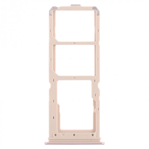 Pour Vivo Y71 2 x plateau de carte SIM + plateau de carte Micro SD (or rose) SH77RG1851-05