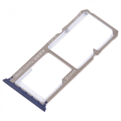 Pour OPPO A1 2 x plateau de carte SIM + plateau de carte Micro SD (bleu) SH484L320-05