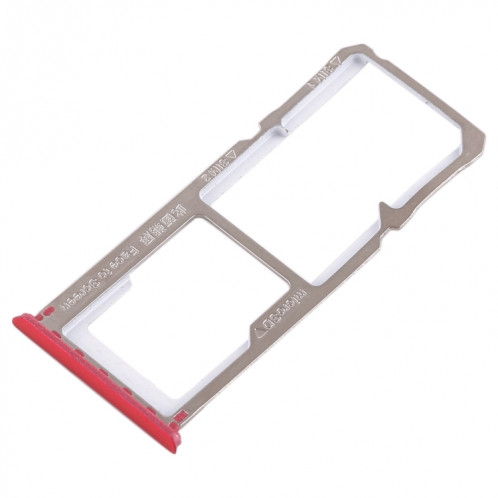 Pour OPPO A1 2 x plateau de carte SIM + plateau de carte Micro SD (rouge) SH484R1193-05
