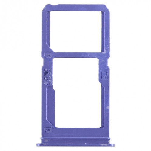 Pour Vivo X21i Plateau de carte SIM + Plateau de carte SIM / Plateau de carte Micro SD (Bleu) SH488L1525-05