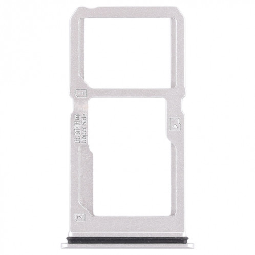 Pour Vivo X21i Plateau de carte SIM + Plateau de carte SIM / Plateau de carte Micro SD (Argent) SH488S1564-05