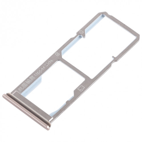 Pour Vivo Y69 2 x plateau de carte SIM + plateau de carte Micro SD (or) SH490J968-05