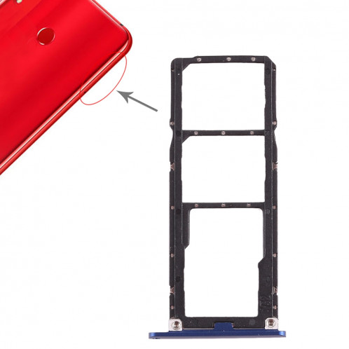 2 x Plateau pour carte SIM / Plateau pour carte Micro SD pour Huawei Honor 8X Max (Bleu) SH494L1916-05