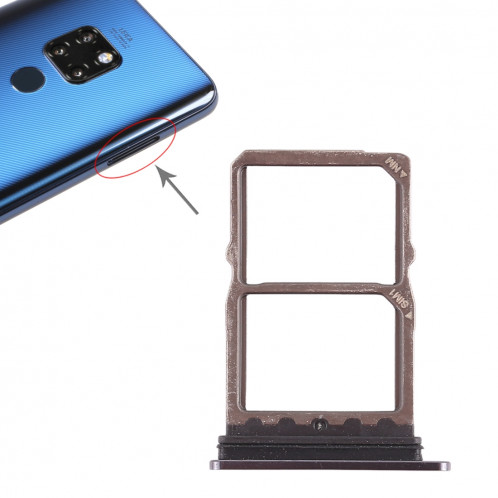 2 x Plateau pour carte SIM pour Huawei Mate 20 (noir) SH499B170-05