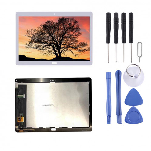 Ecran LCD et Assembleur Complet Digitaliseur pour Huawei MediaPad M3 Lite 10 pouces BAH-AL00 (Blanc) SH581W167-06