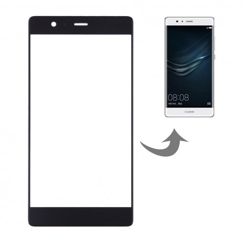 iPartsBuy Huawei P9 Plus Lentille extérieure en verre (Noir) SI23BL1259-07