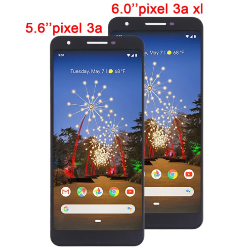 Écran LCD OEM pour Google Pixel 3a avec assemblage complet du numériseur (noir) SH748B1443-07