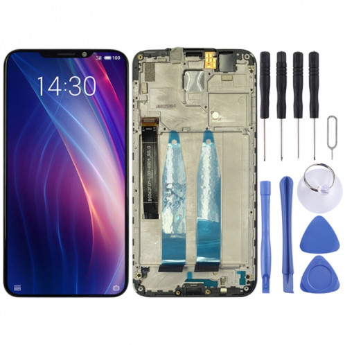 Écran LCD TFT pour Meizu X8 Digitizer Assemblage complet avec cadre (Noir) SH776B966-04