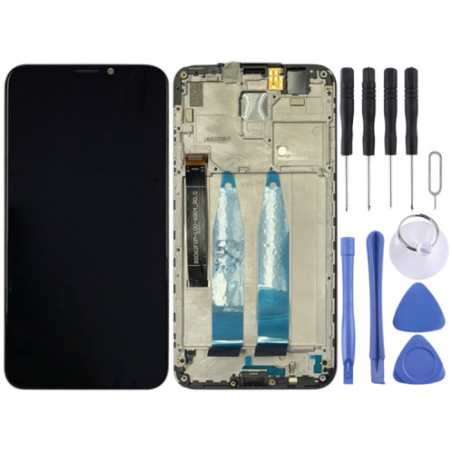 Écran LCD TFT pour Meizu X8 Digitizer Assemblage complet avec cadre (Noir) SH776B966-04