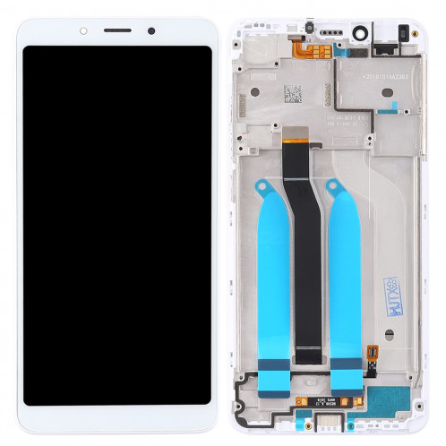 Ecran LCD et numériseur Assemblage complet avec cadre pour Xiaomi Redmi 6A / Redmi 6 (blanc) SH807W411-06