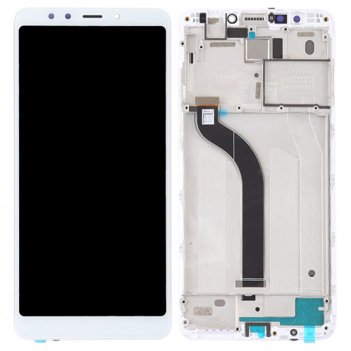 Ecran LCD et assemblée complète du numériseur avec cadre pour Xiaomi Redmi 5 (blanc) SH808W1773-06