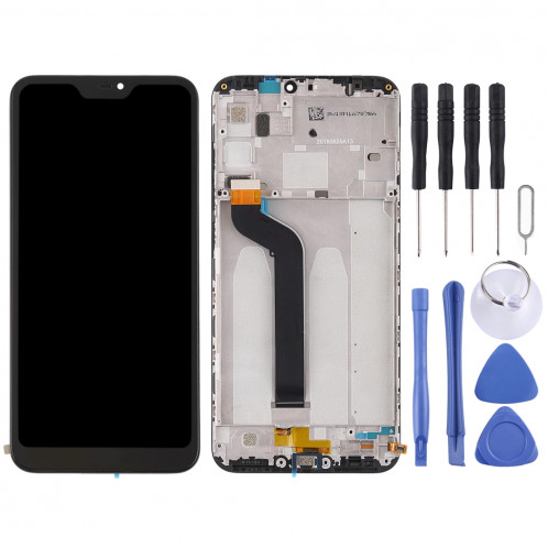 Ecran LCD et Digitaliseur Complet avec Cadre pour Xiaomi Redmi 6 Pro (Noir) SH809B986-06