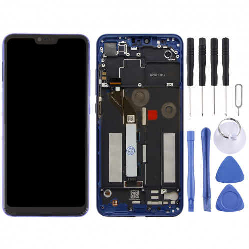 Ecran LCD et numériseur Assemblage complet avec cadre pour Xiaomi Mi 8 Lite (bleu) SH812L1598-06