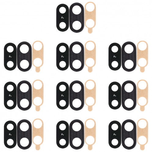 Cadre de caméra 10 PCS avec cache-objectif et adhésif pour Huawei Nova 3 (Noir) SH963B859-03