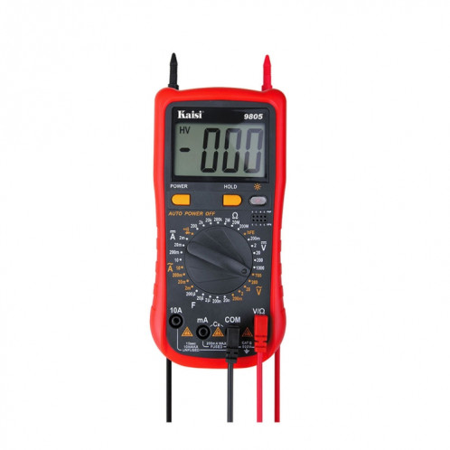 Kaisi 9805 Multimètre numérique universel multifonctionnel anti-brûlure Multimètre numérique à plage automatique SK19821573-07