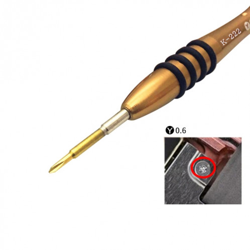 Tournevis de précision Kaisi K-222 Outil d'ouverture de réparation professionnel pour tablette de téléphone portable (forme Y: 0,6) SK83101322-05