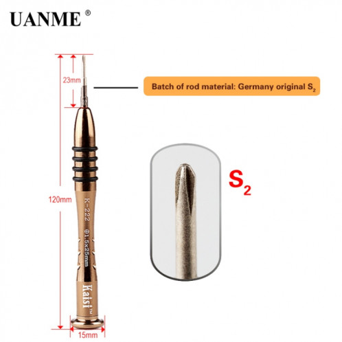 Tournevis de précision Kaisi K-222 Outil d'ouverture de réparation professionnel pour tablette de téléphone portable (Phillips: 2.5) SK9835551-05