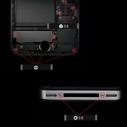 Tournevis de précision Kaisi K-222 Outil d'ouverture de réparation professionnel pour tablette de téléphone portable (Torx: T2) SK98361138-05